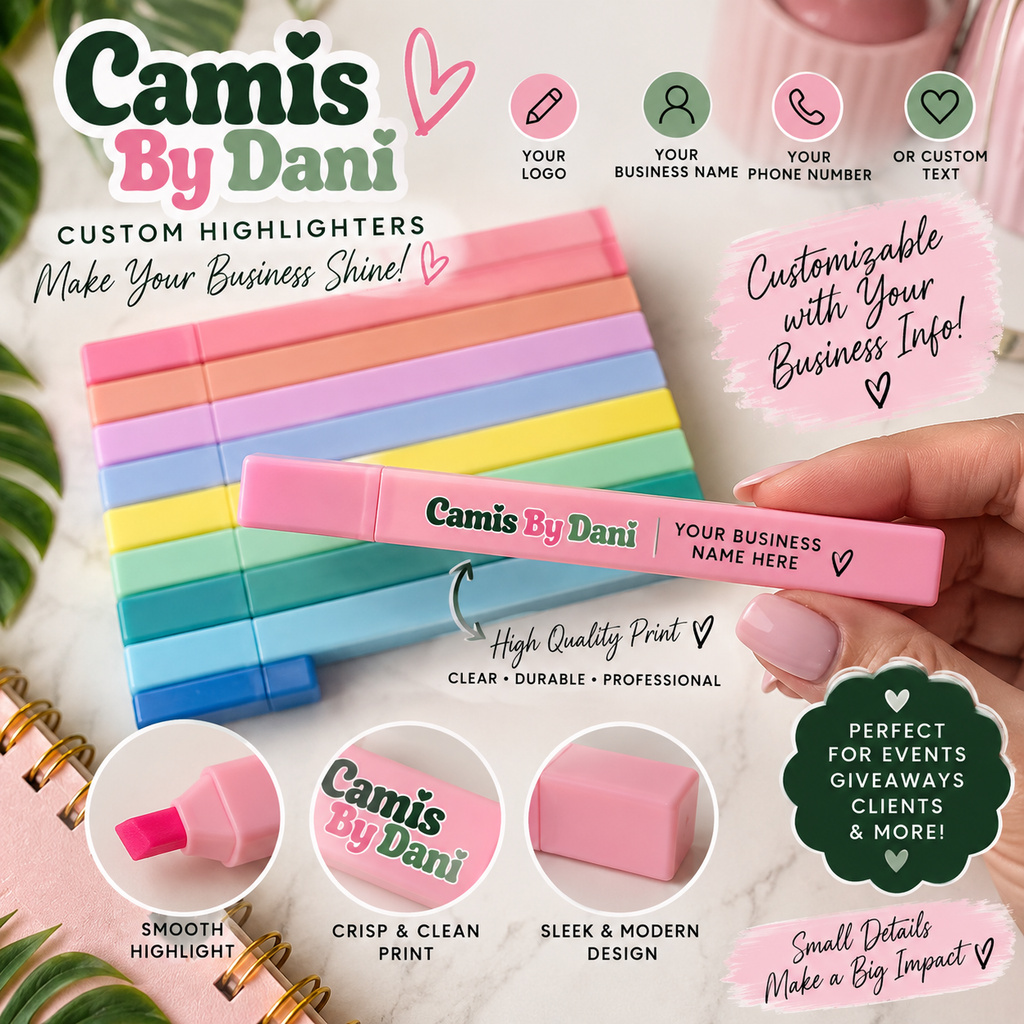 Custom Business Logo Highlighters | Bulk Personalized Highlighters