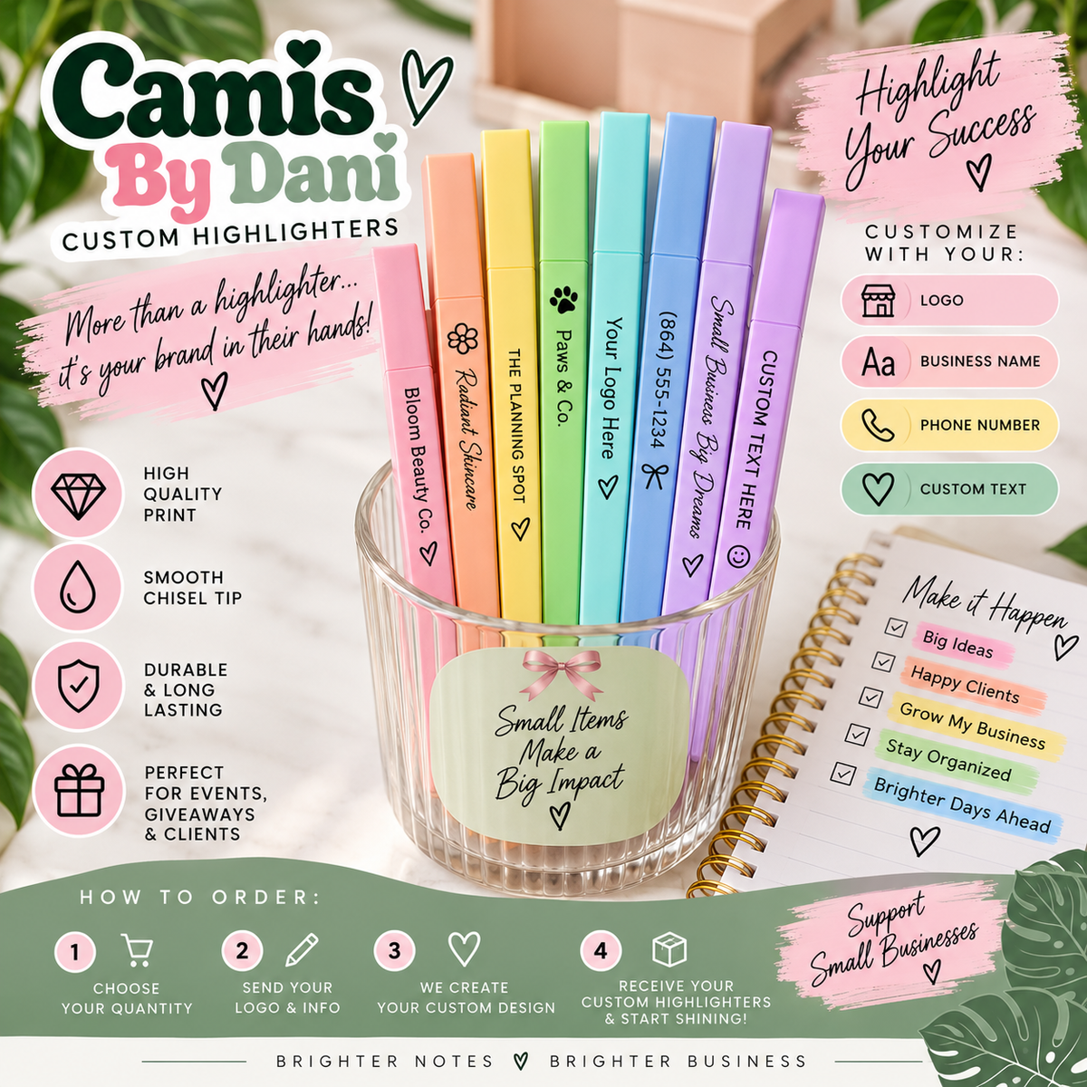Custom Business Logo Highlighters | Bulk Personalized Highlighters