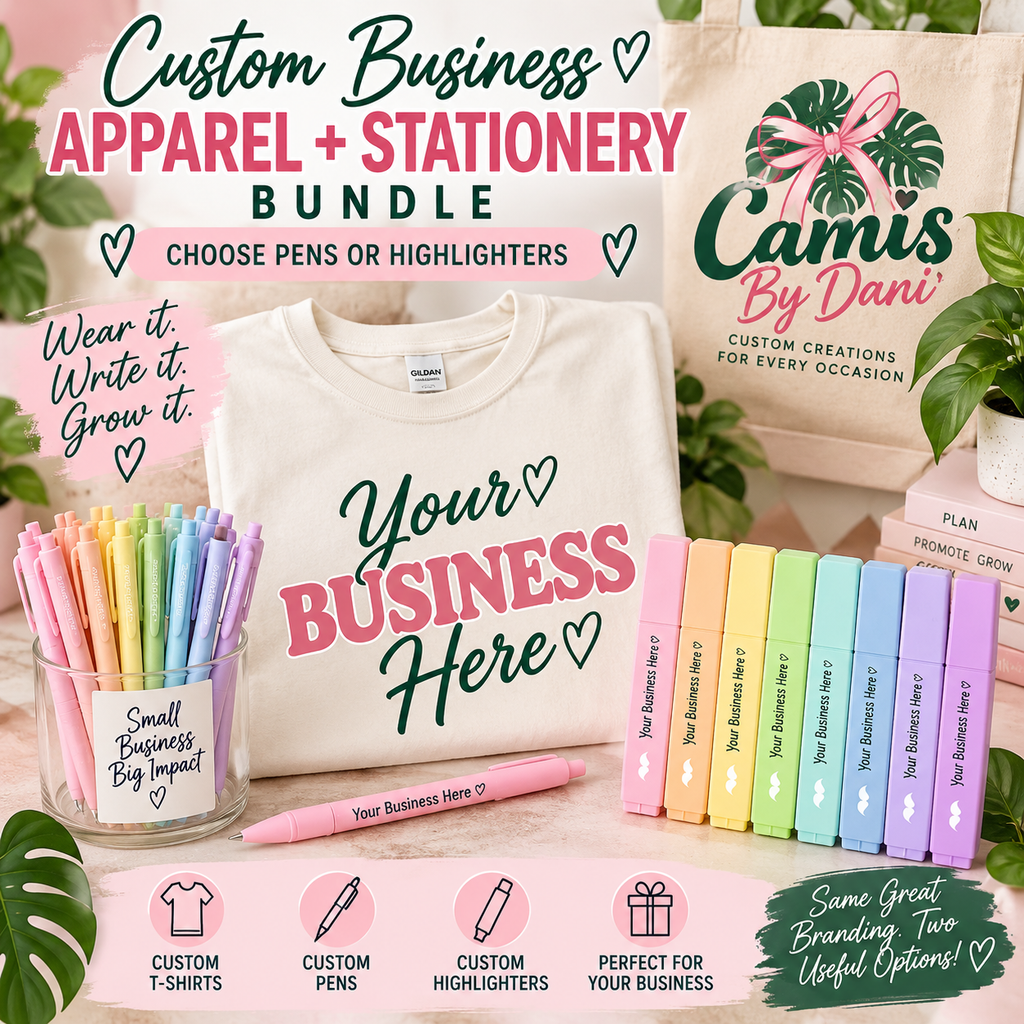 Custom Business Apparel + Stationery Bundle