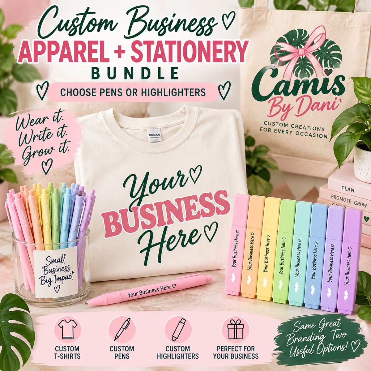 Custom Business Apparel + Stationery Bundle