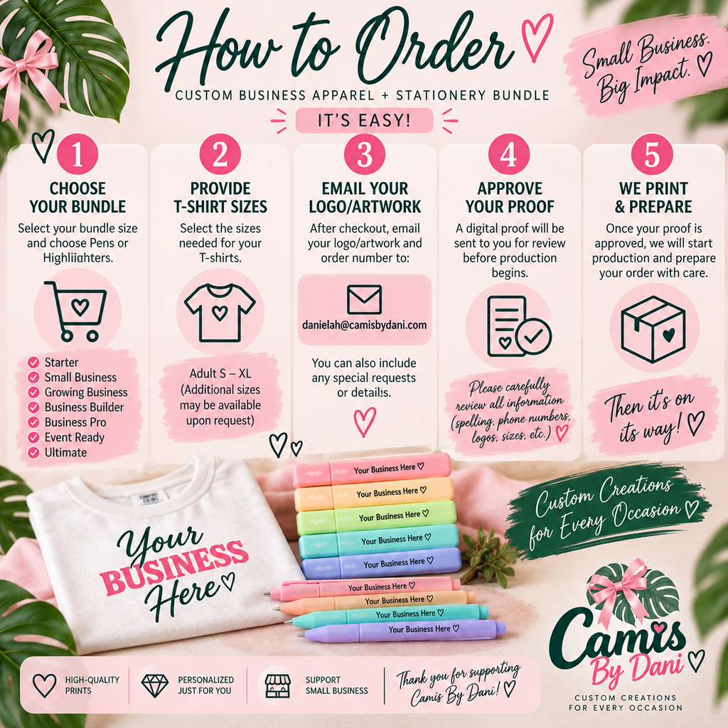 Custom Business Apparel + Stationery Bundle