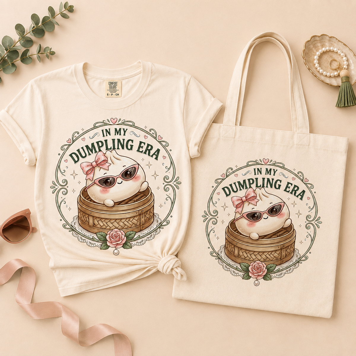 Dumpling T-Shirt + Matching Tote Bundle