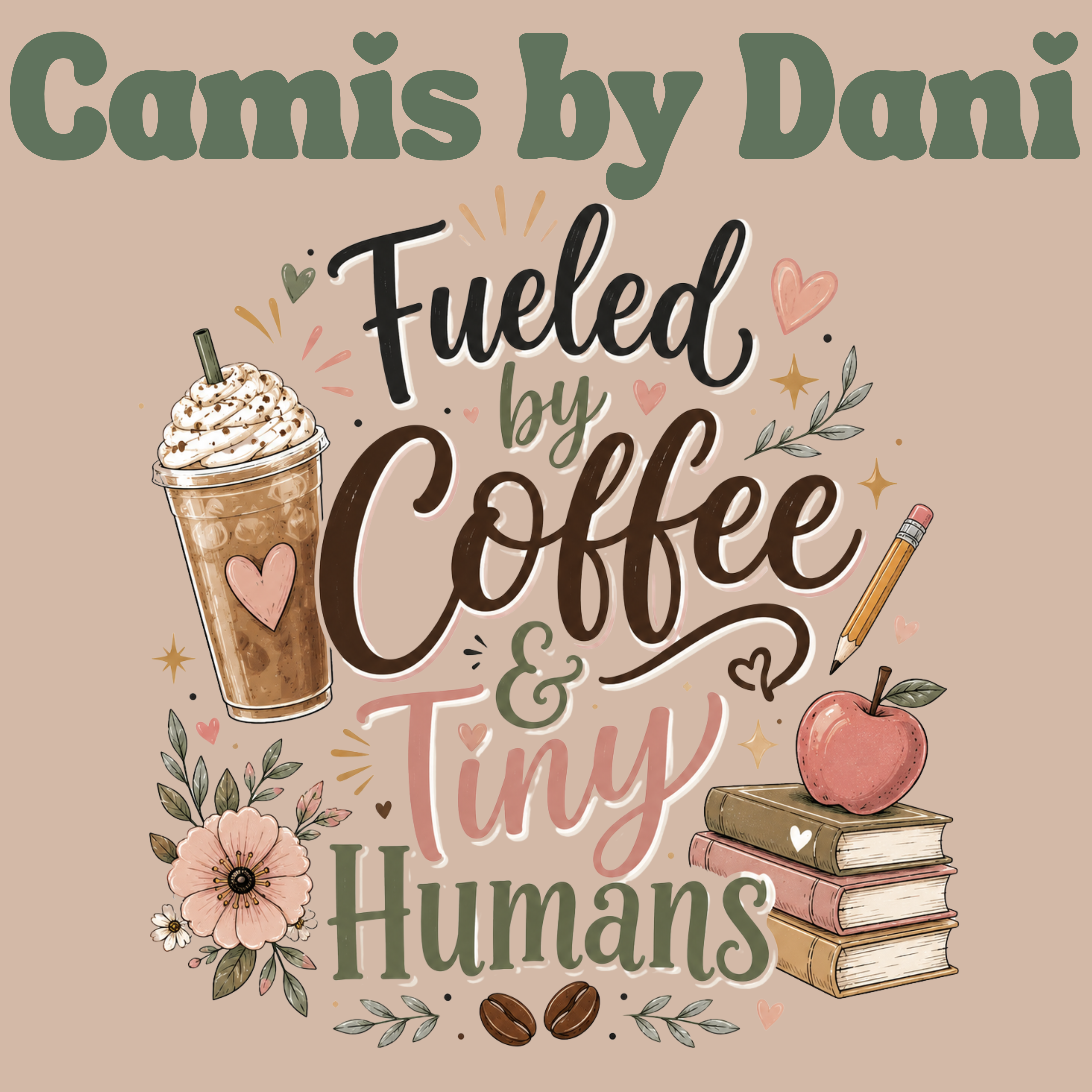 Fueled by Iced Coffee & Tiny Humans Graphic tee