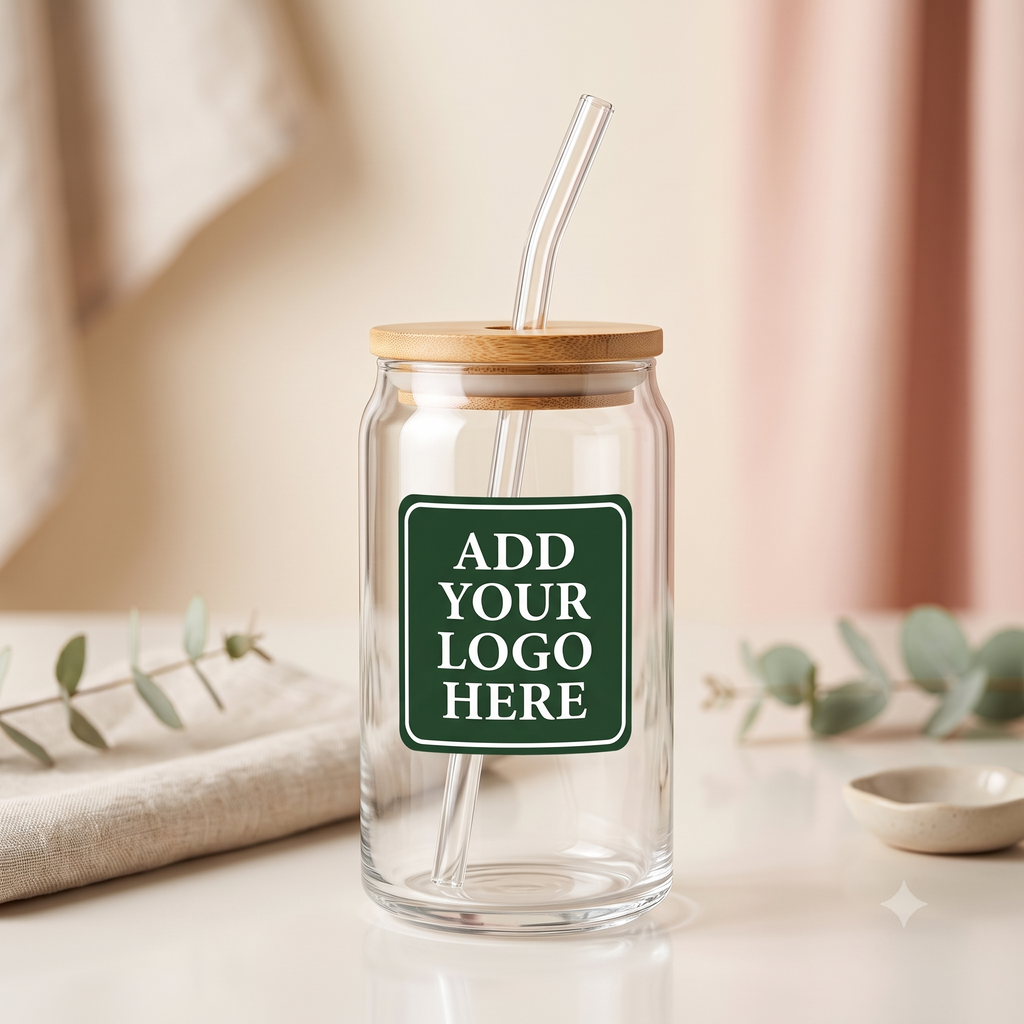 CUSTOM SMALL BUSINESS GLASS CUPS