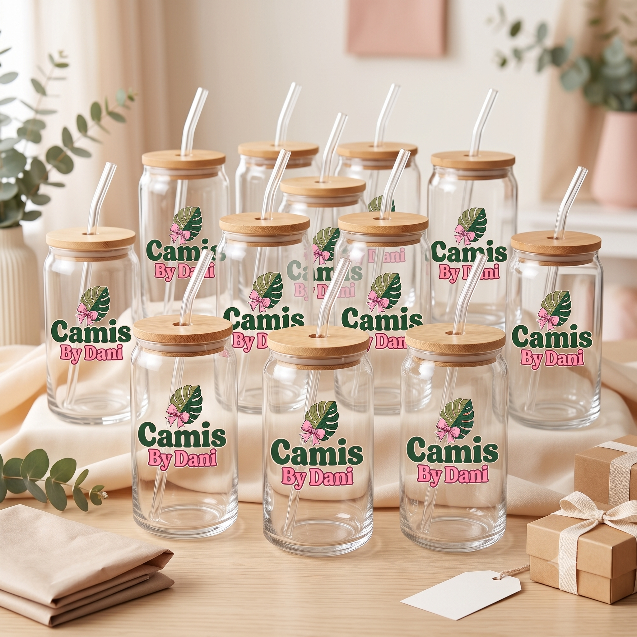 CUSTOM SMALL BUSINESS GLASS CUPS