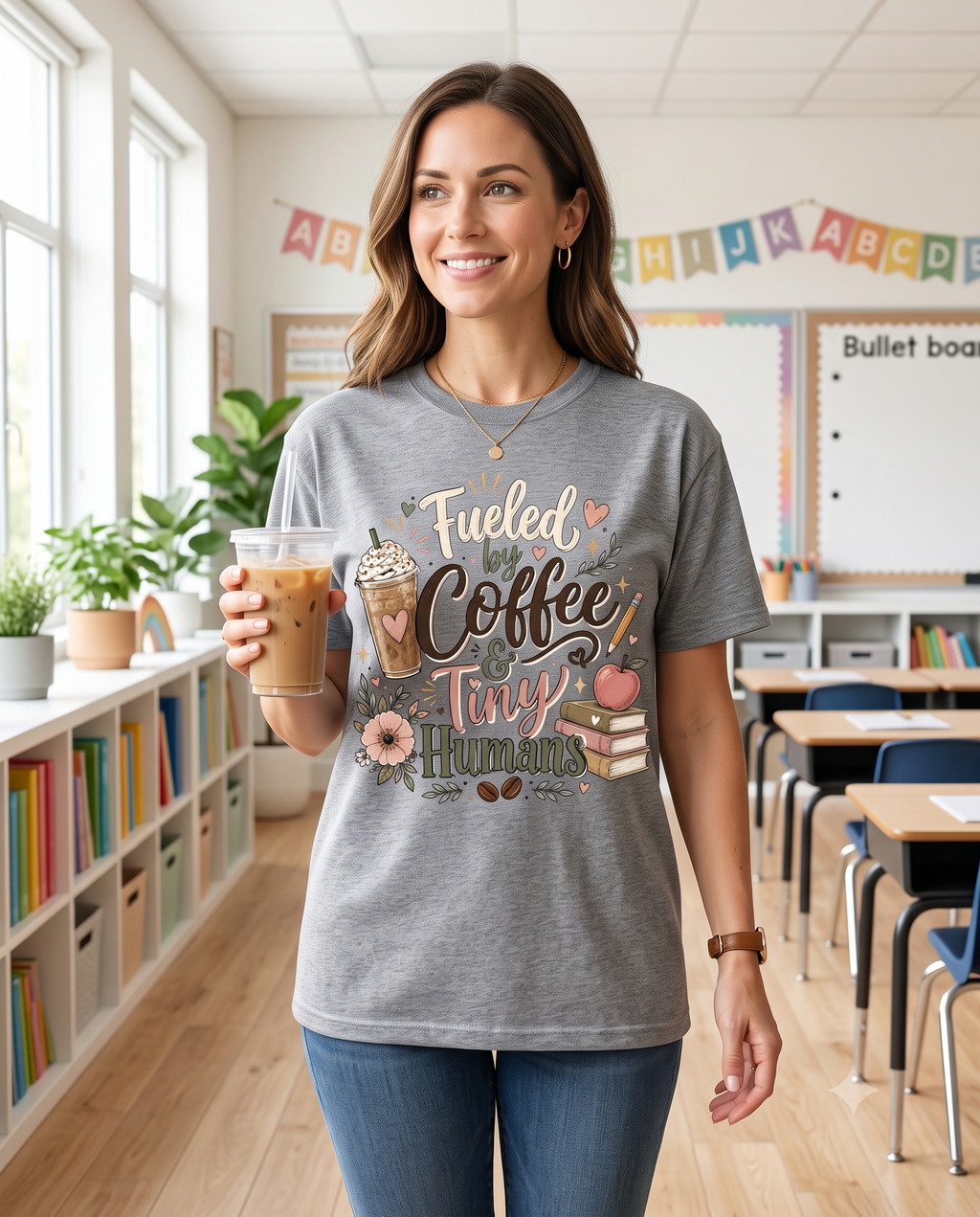 Fueled by Iced Coffee & Tiny Humans Graphic tee
