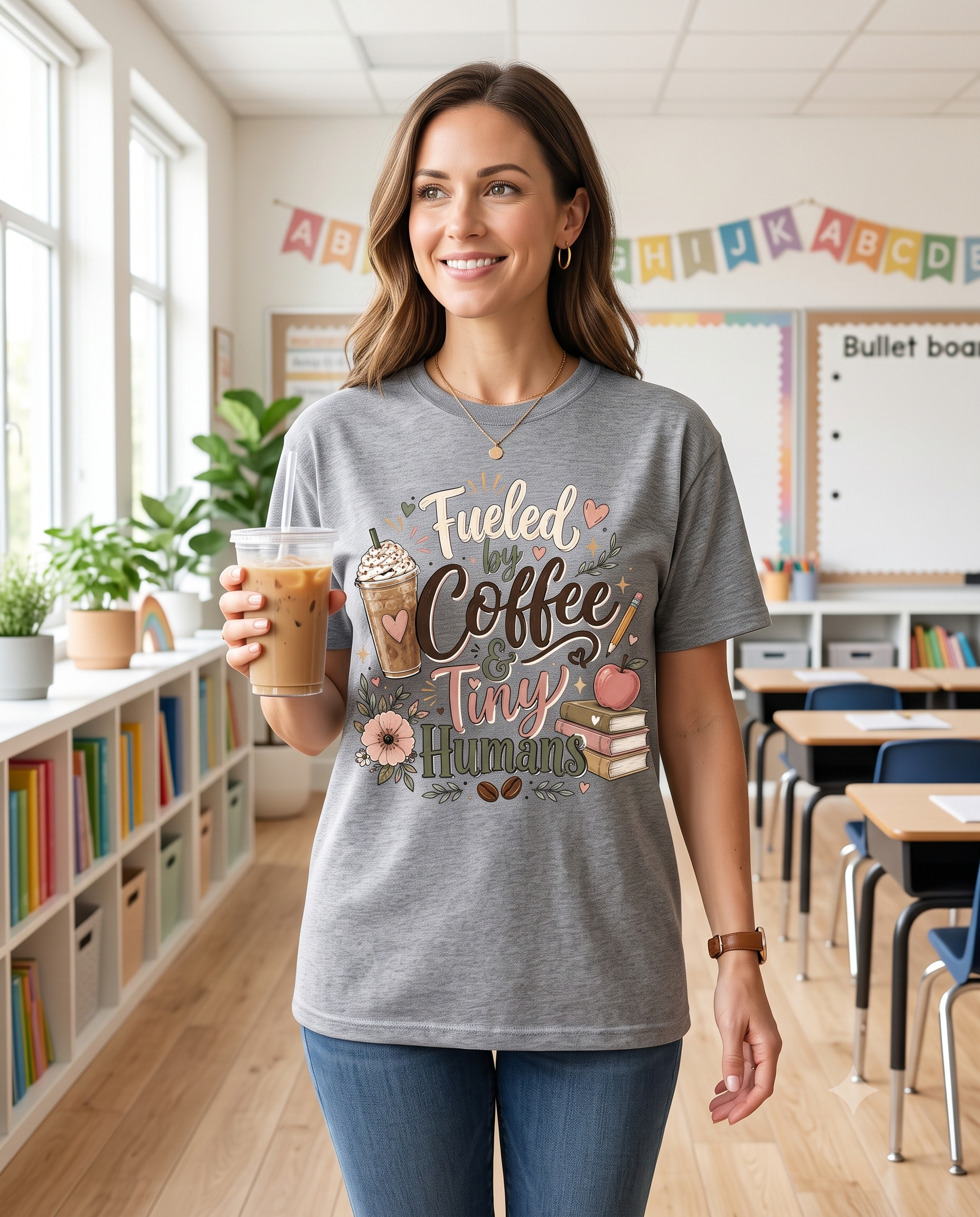 Fueled by Iced Coffee & Tiny Humans Graphic tee