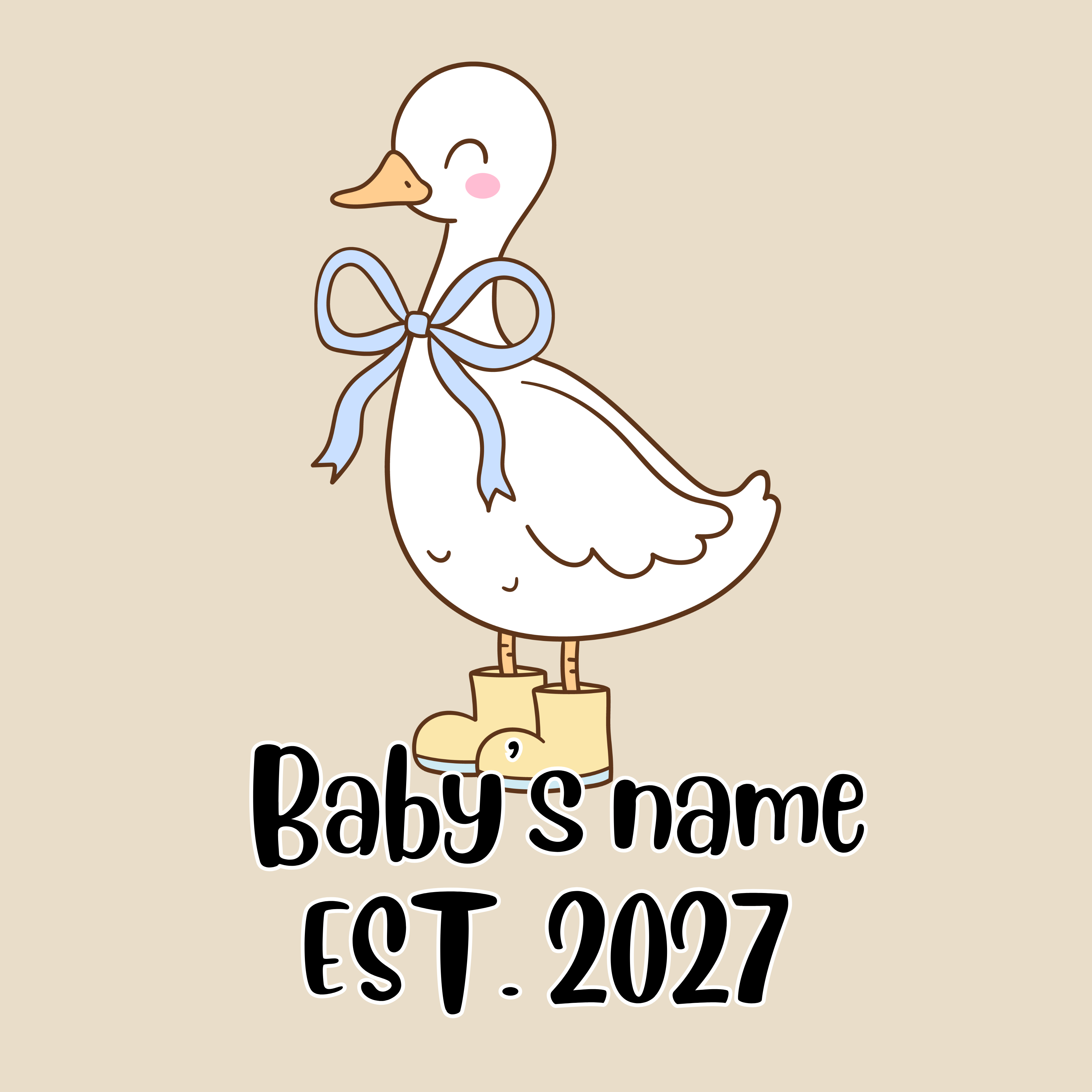 Custom Baby Onesie with Name and Year