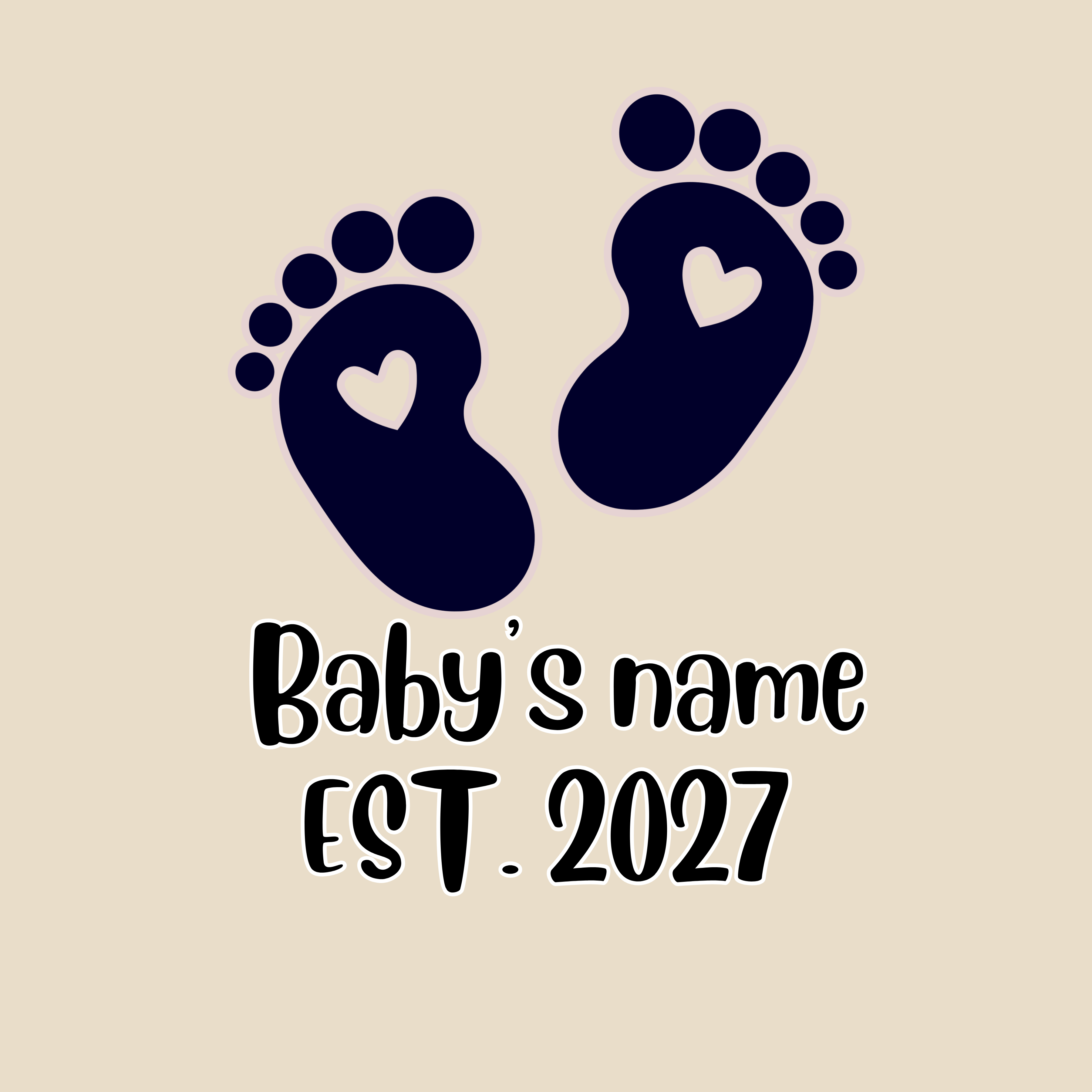 Custom Baby Onesie with Name and Year