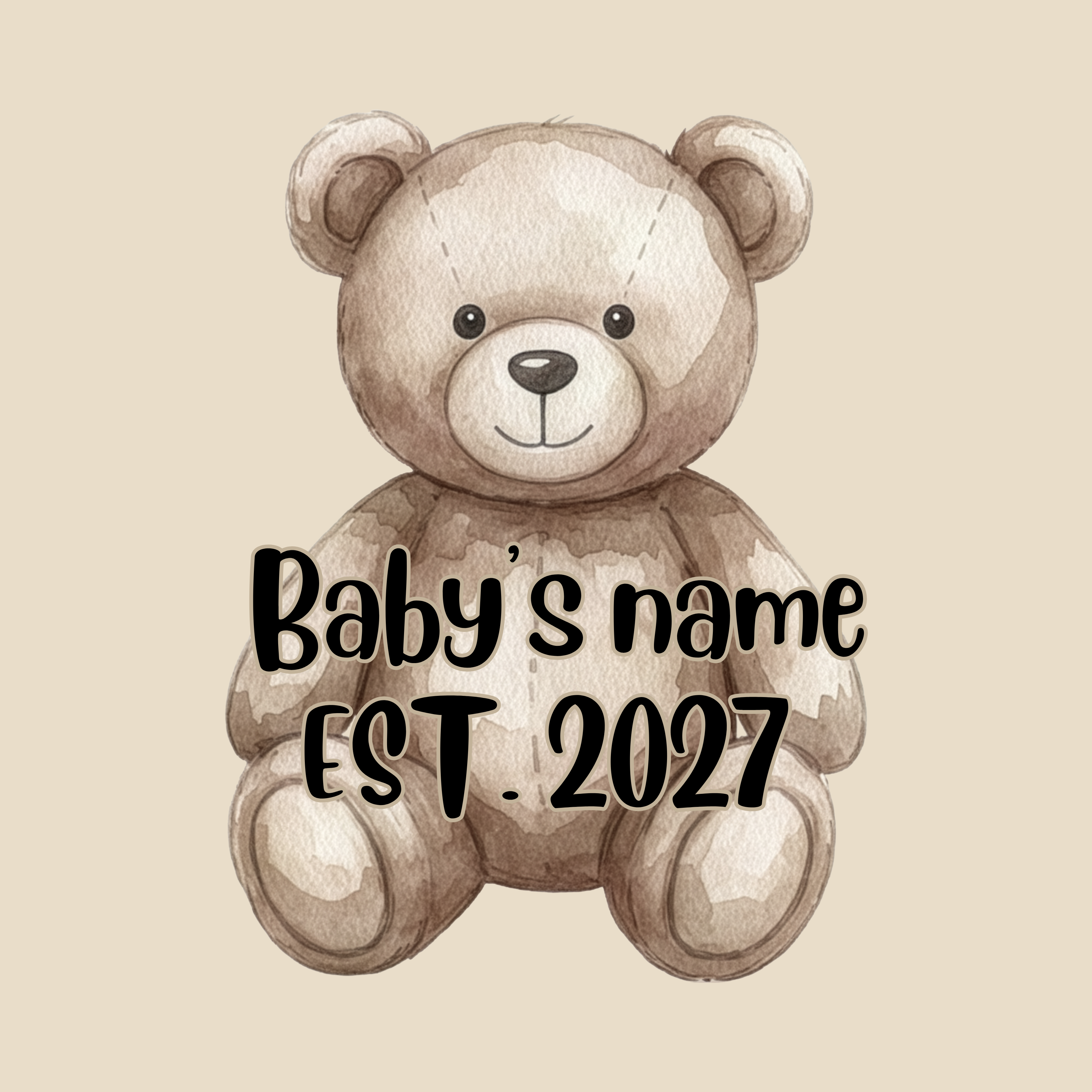 Custom Baby Onesie with Name and Year