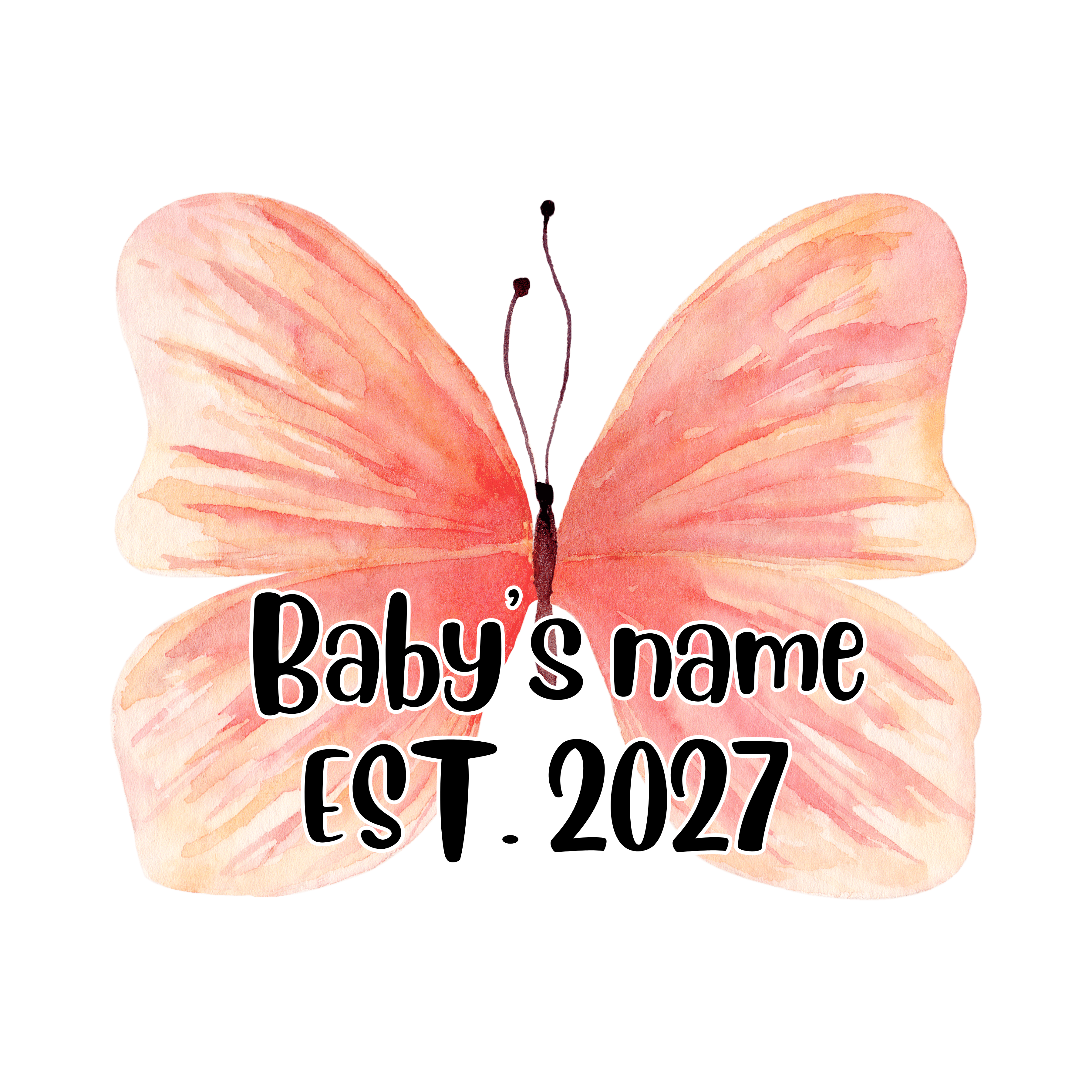 Custom Baby Onesie with Name and Year