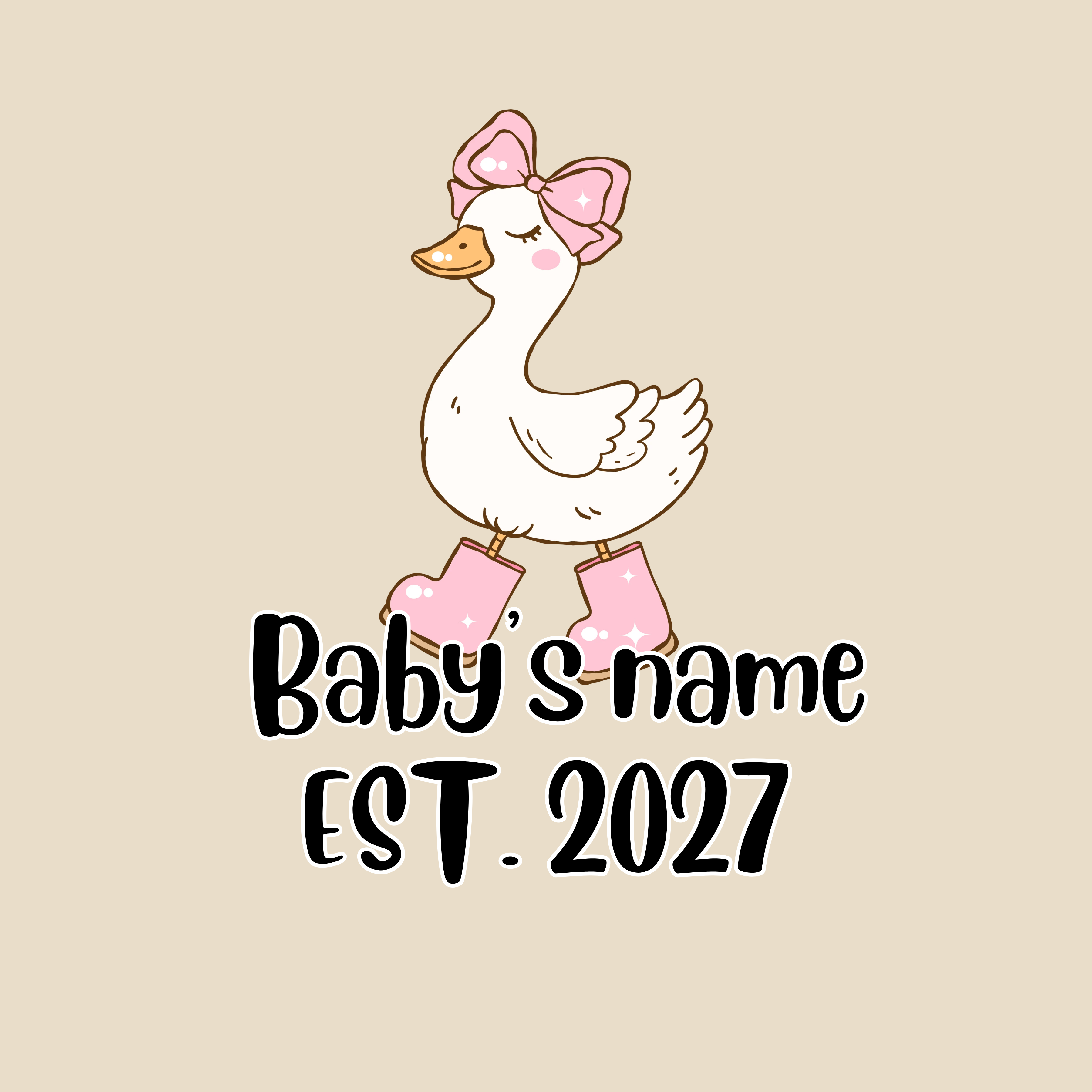 Custom Baby Onesie with Name and Year