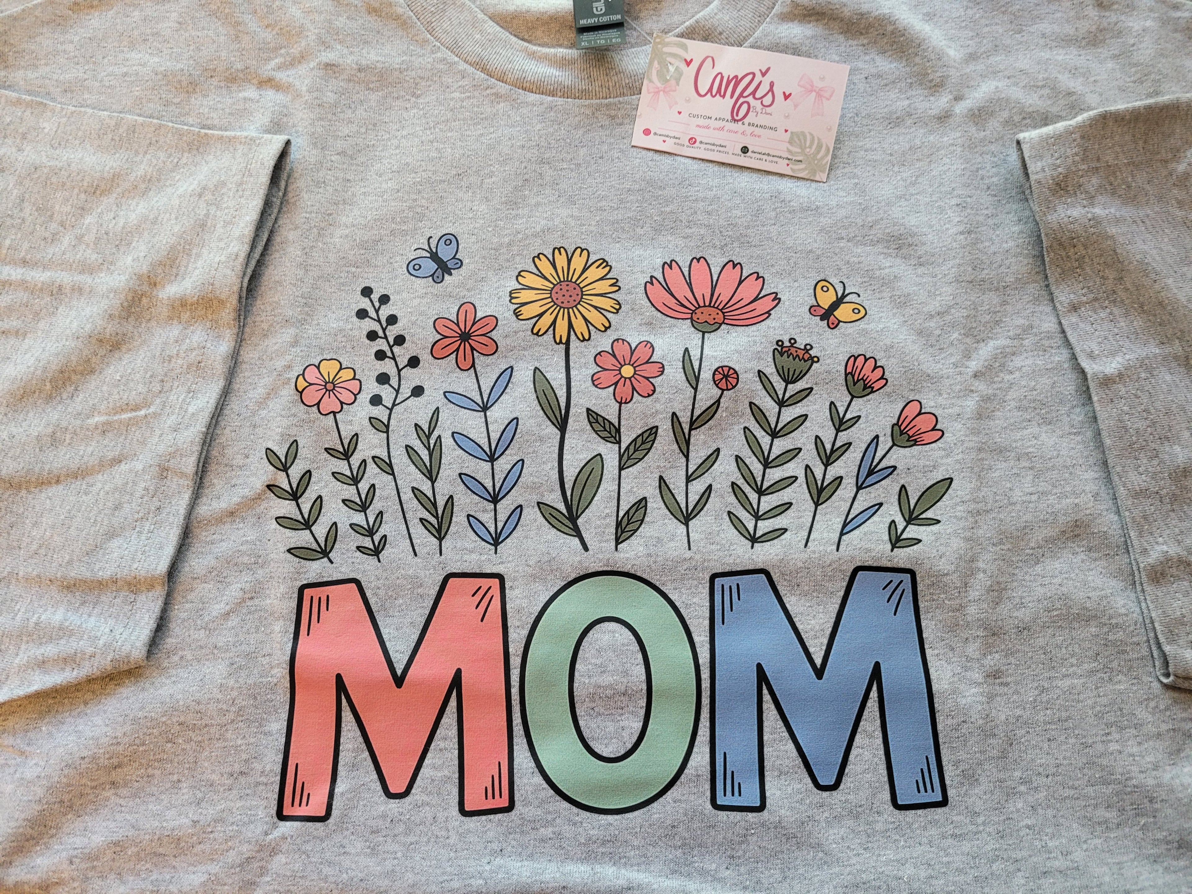 Retro Floral Mom Graphic Shirt - Cute Mom Tee