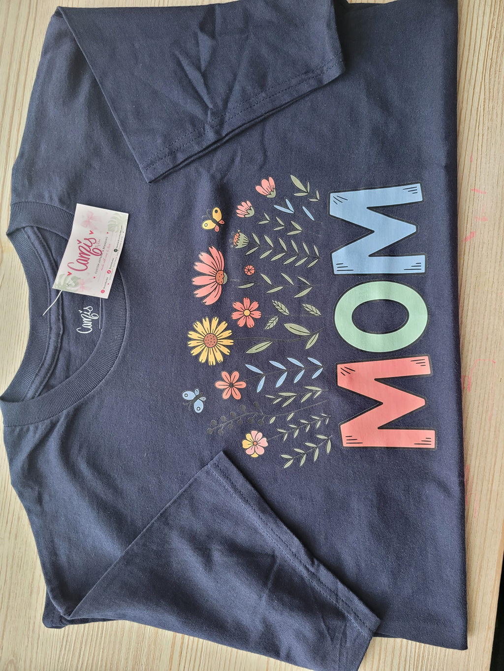 Retro Floral Mom Graphic Shirt - Cute Mom Tee
