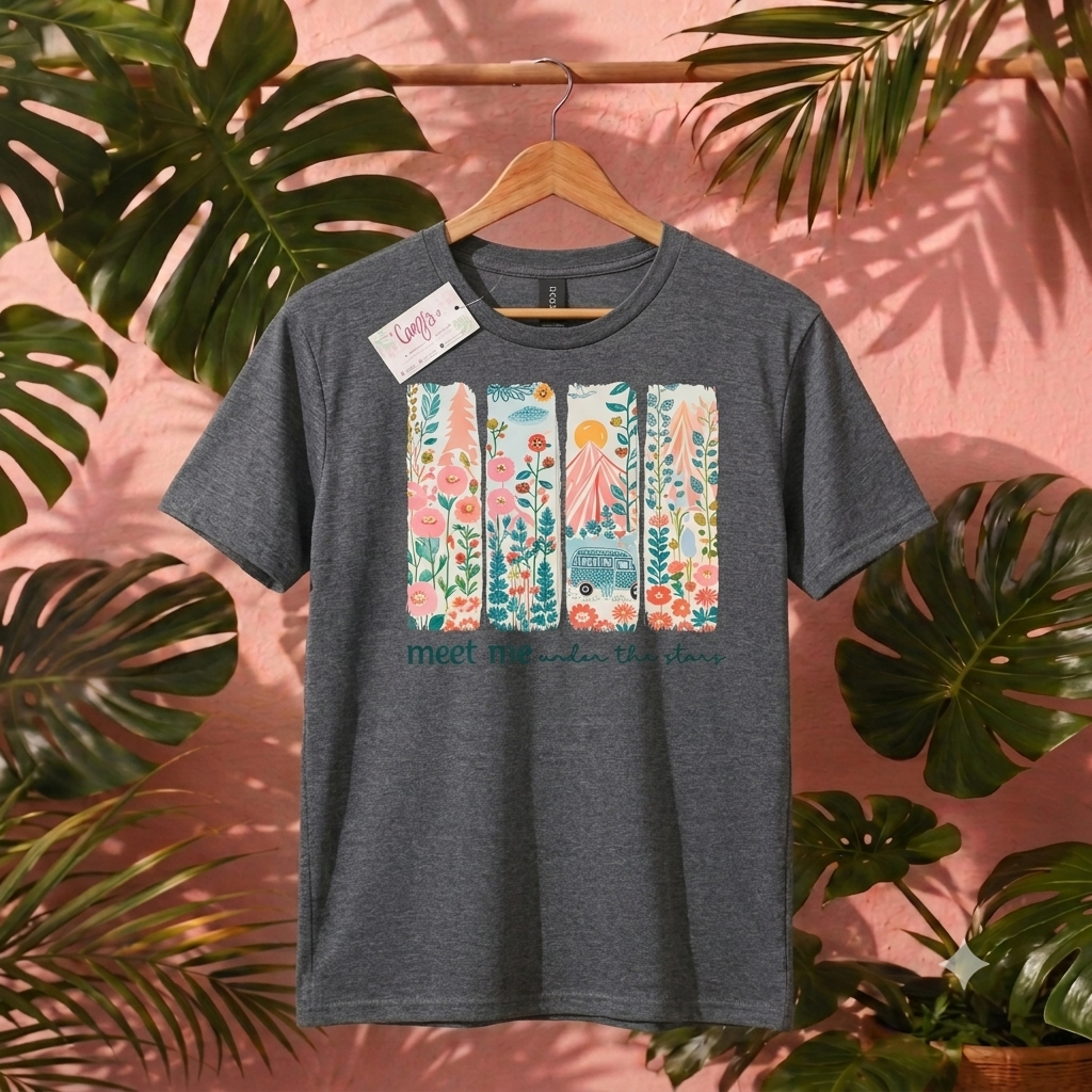 "Meet Me Under The Stars" Nature & Camping Graphic Tee