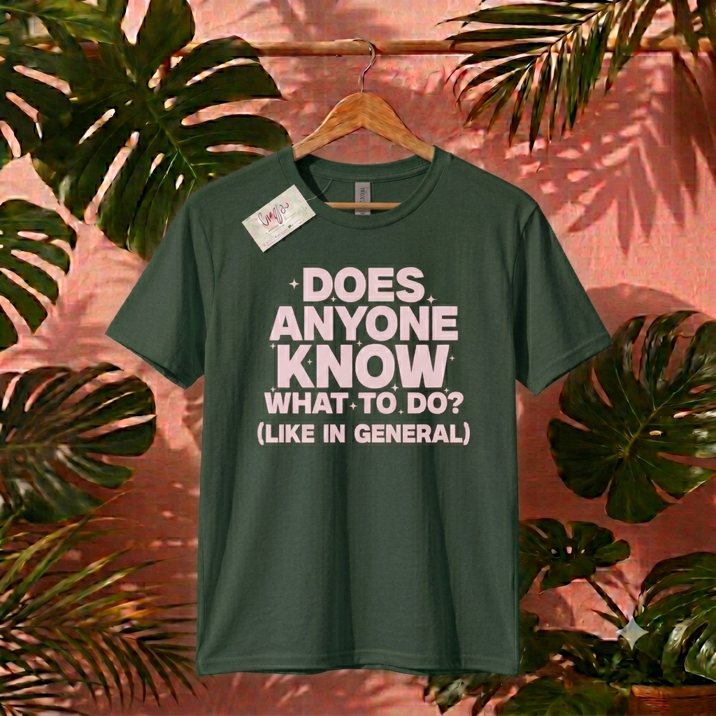"Does Anyone Know What To Do?" Sarcastic Graphic Tee