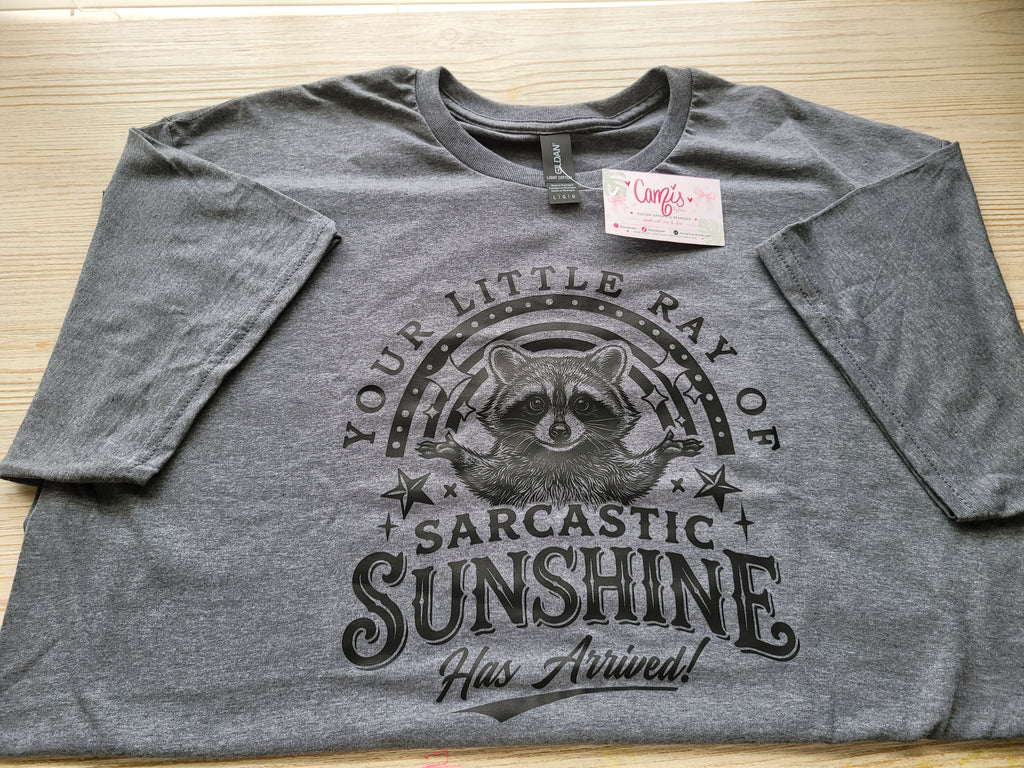 "Sarcastic Sunshine" Raccoon Graphic Tee