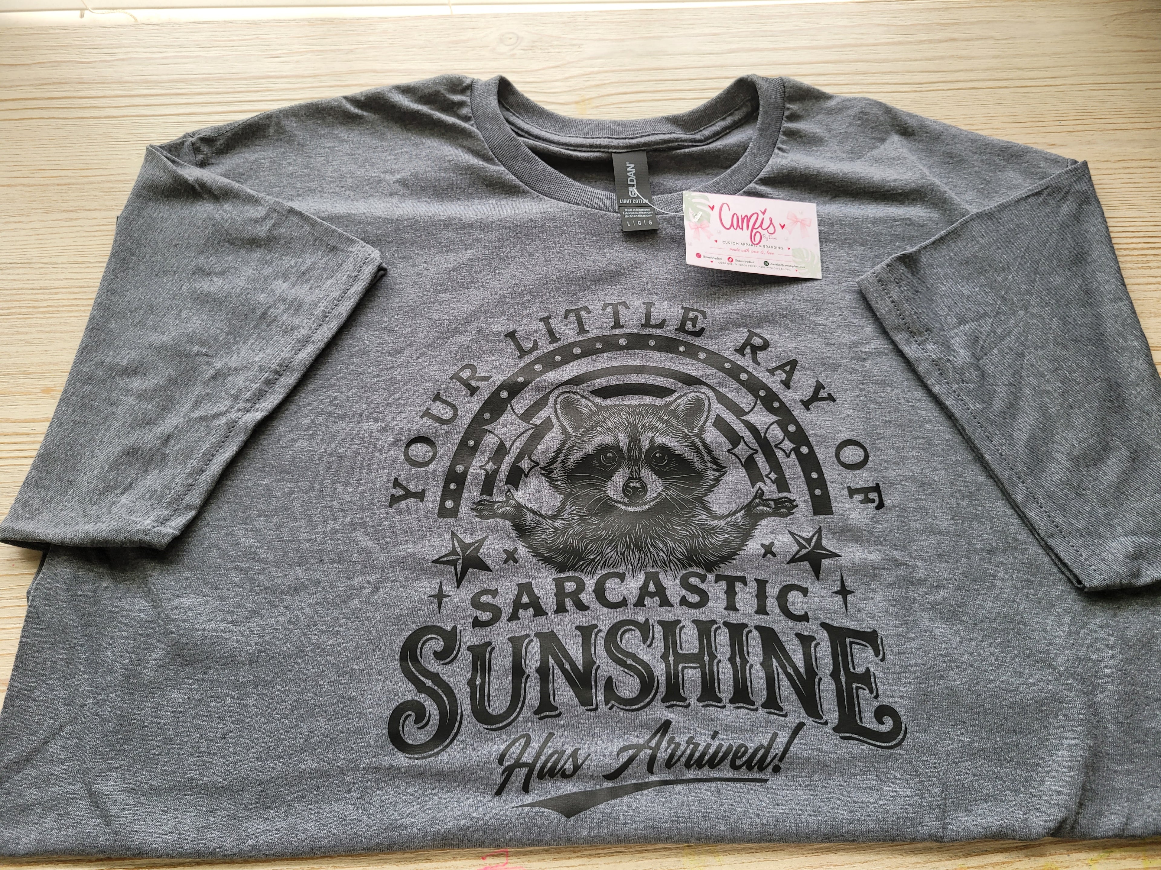 "Sarcastic Sunshine" Raccoon Graphic Tee