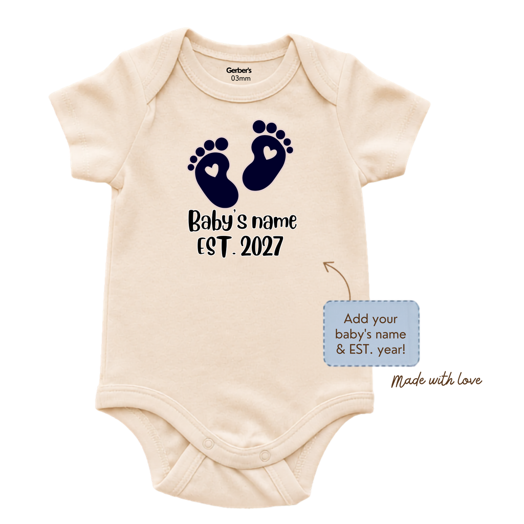 Custom Baby Onesie with Name and Year