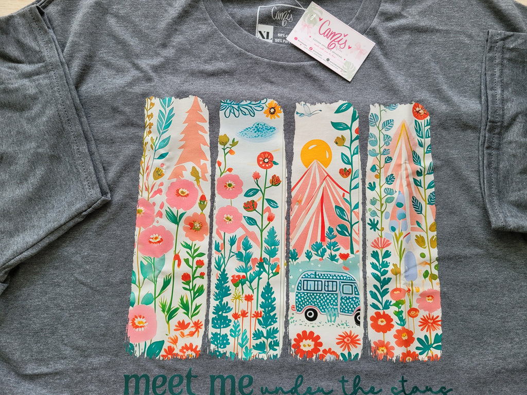 "Meet Me Under The Stars" Nature & Camping Graphic Tee
