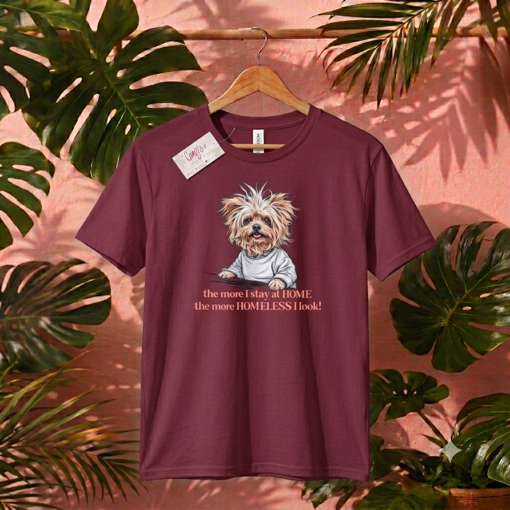 "Home Body" Messy Hair Dog Graphic Tee