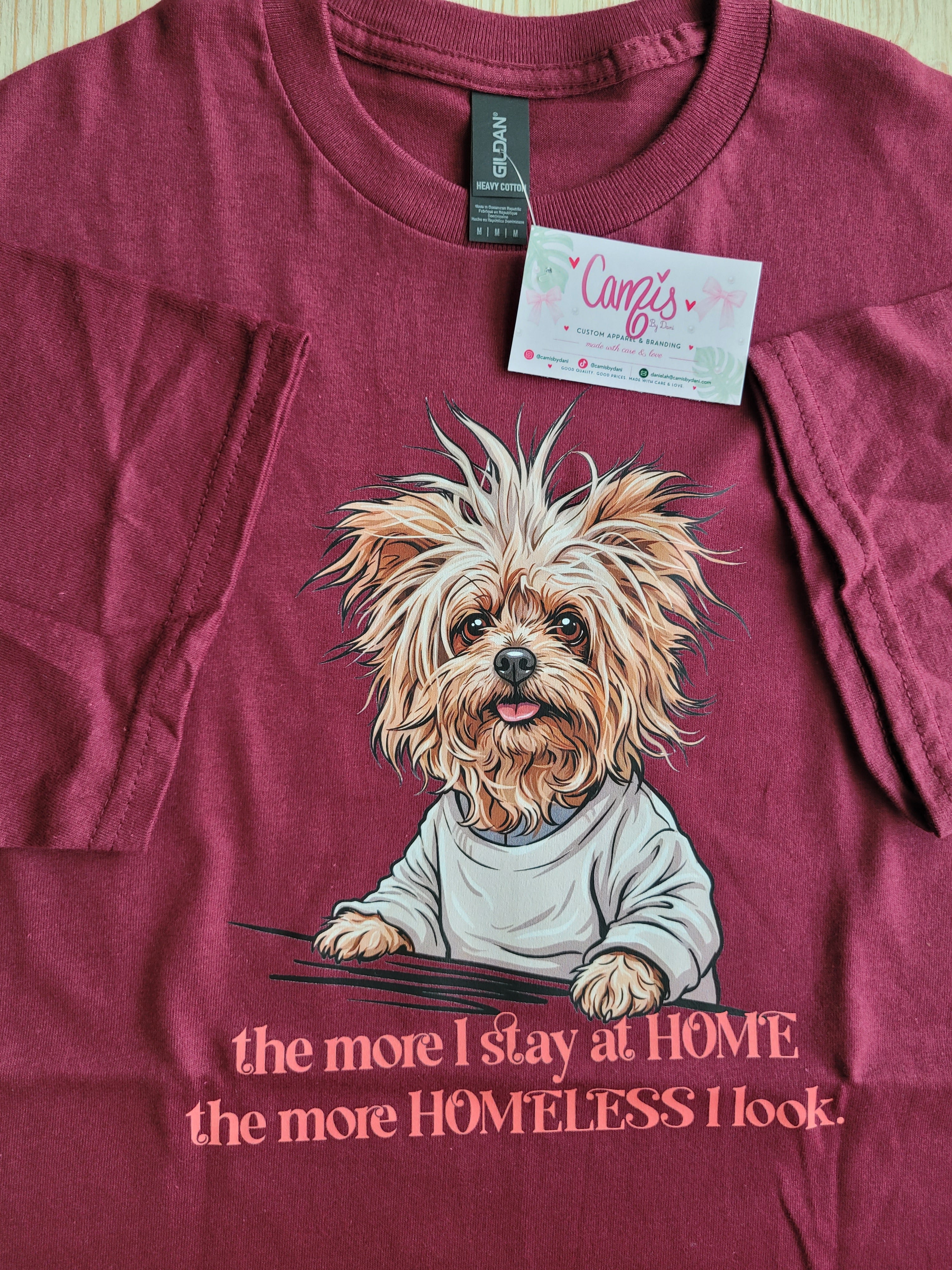 "Home Body" Messy Hair Dog Graphic Tee