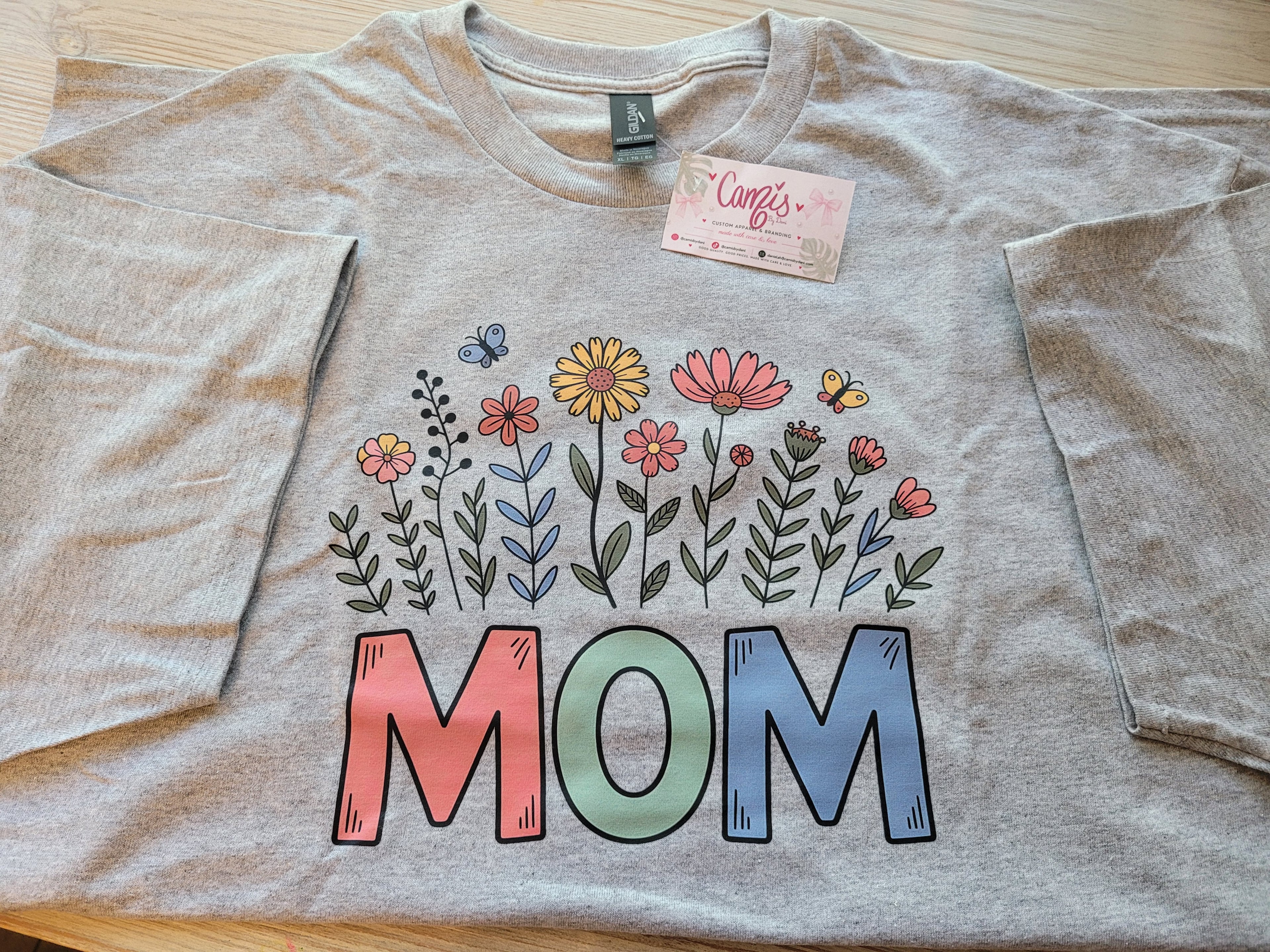 Retro Floral Mom Graphic Shirt - Cute Mom Tee