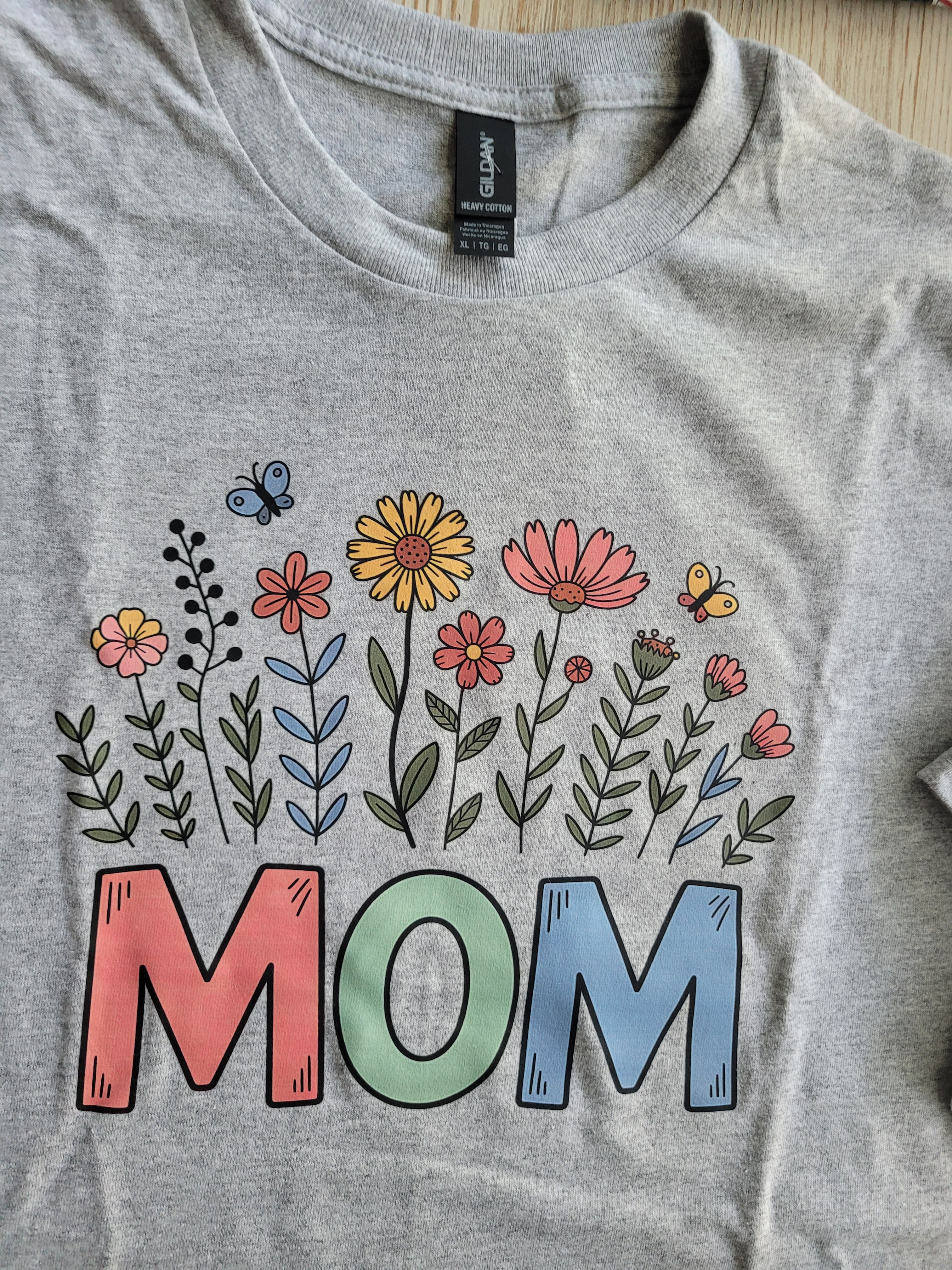 Retro Floral Mom Graphic Shirt - Cute Mom Tee