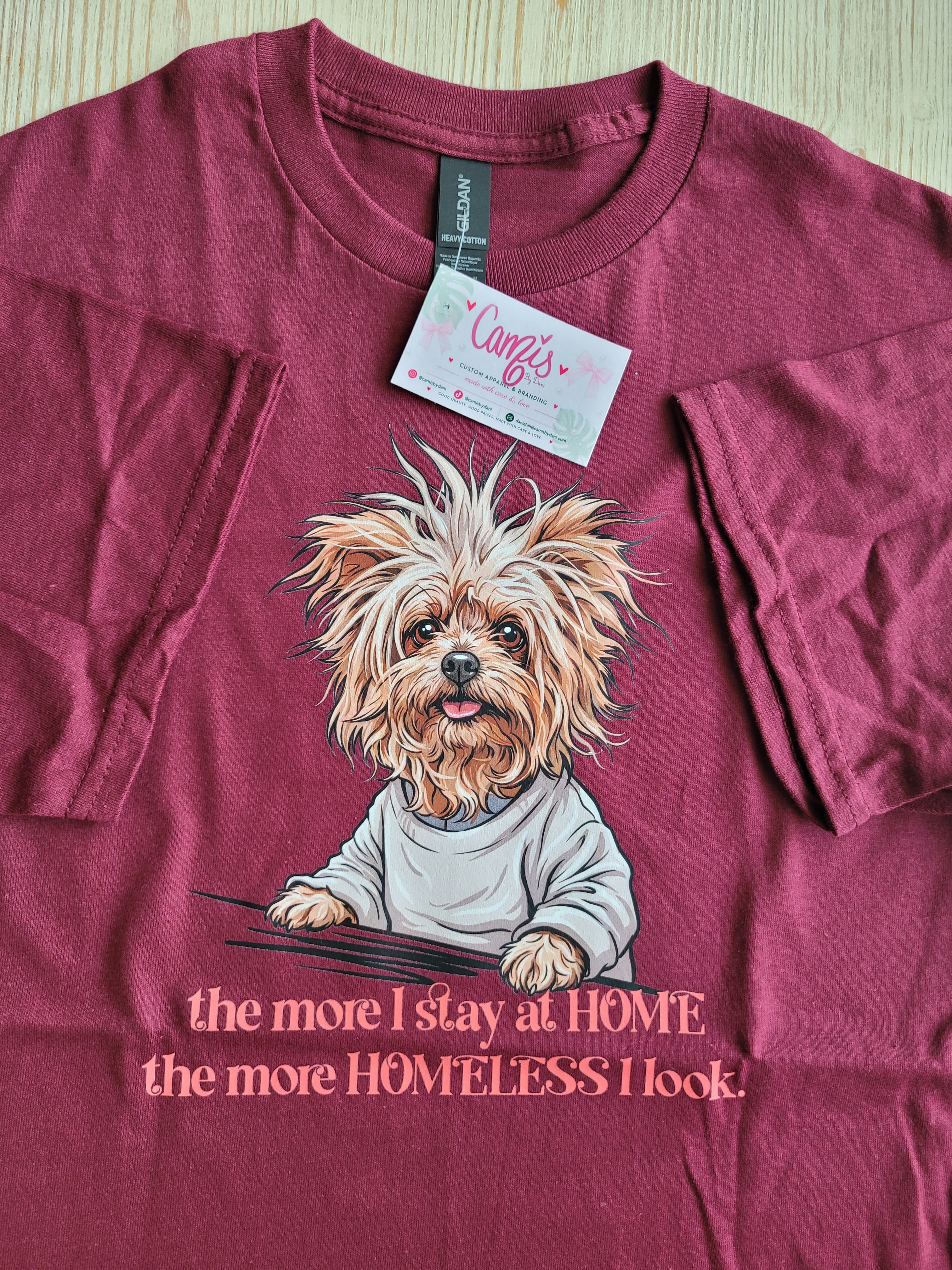 "Home Body" Messy Hair Dog Graphic Tee