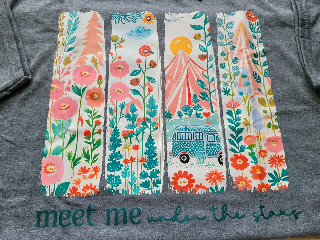 "Meet Me Under The Stars" Nature & Camping Graphic Tee
