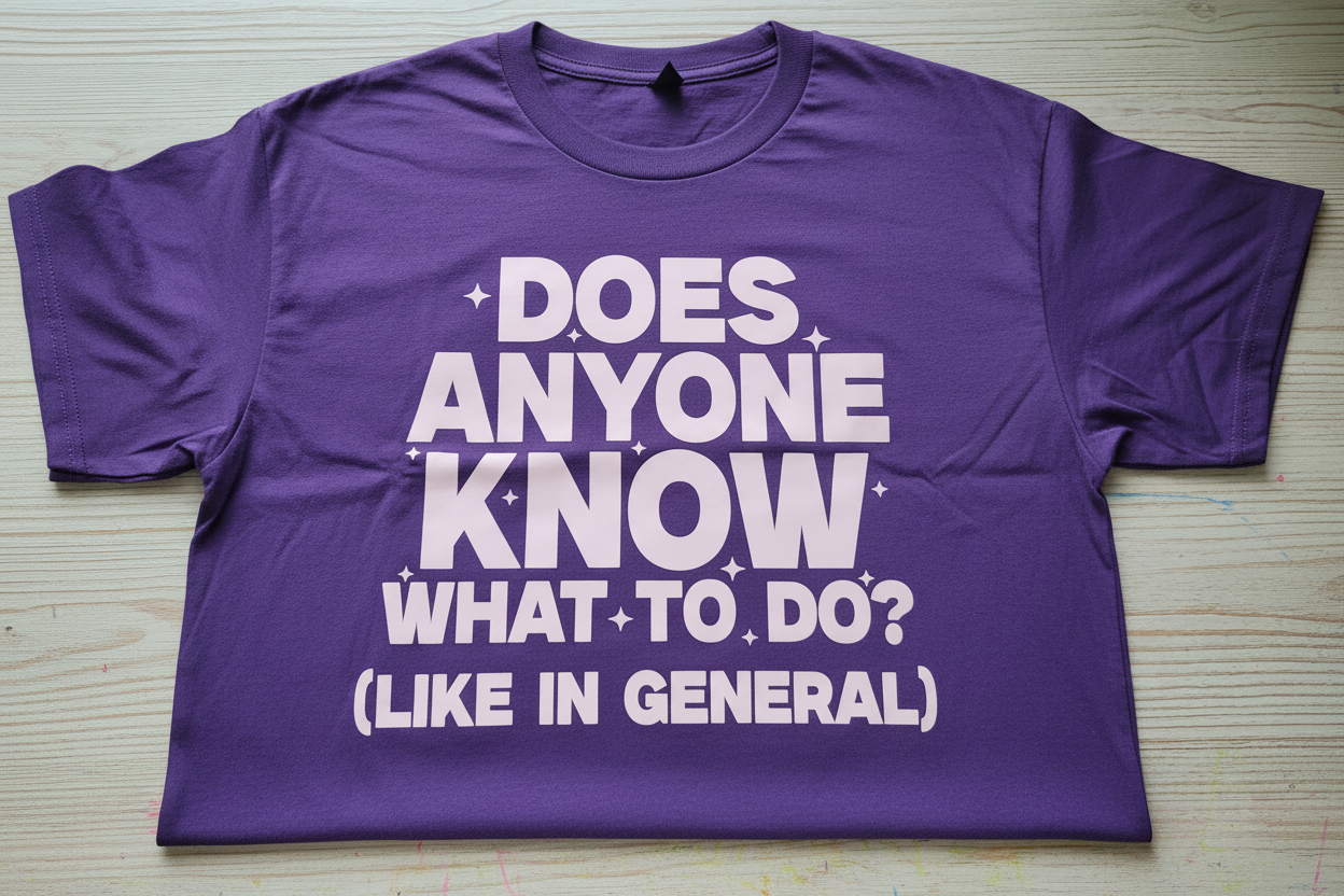 "Does Anyone Know What To Do?" Sarcastic Graphic Tee