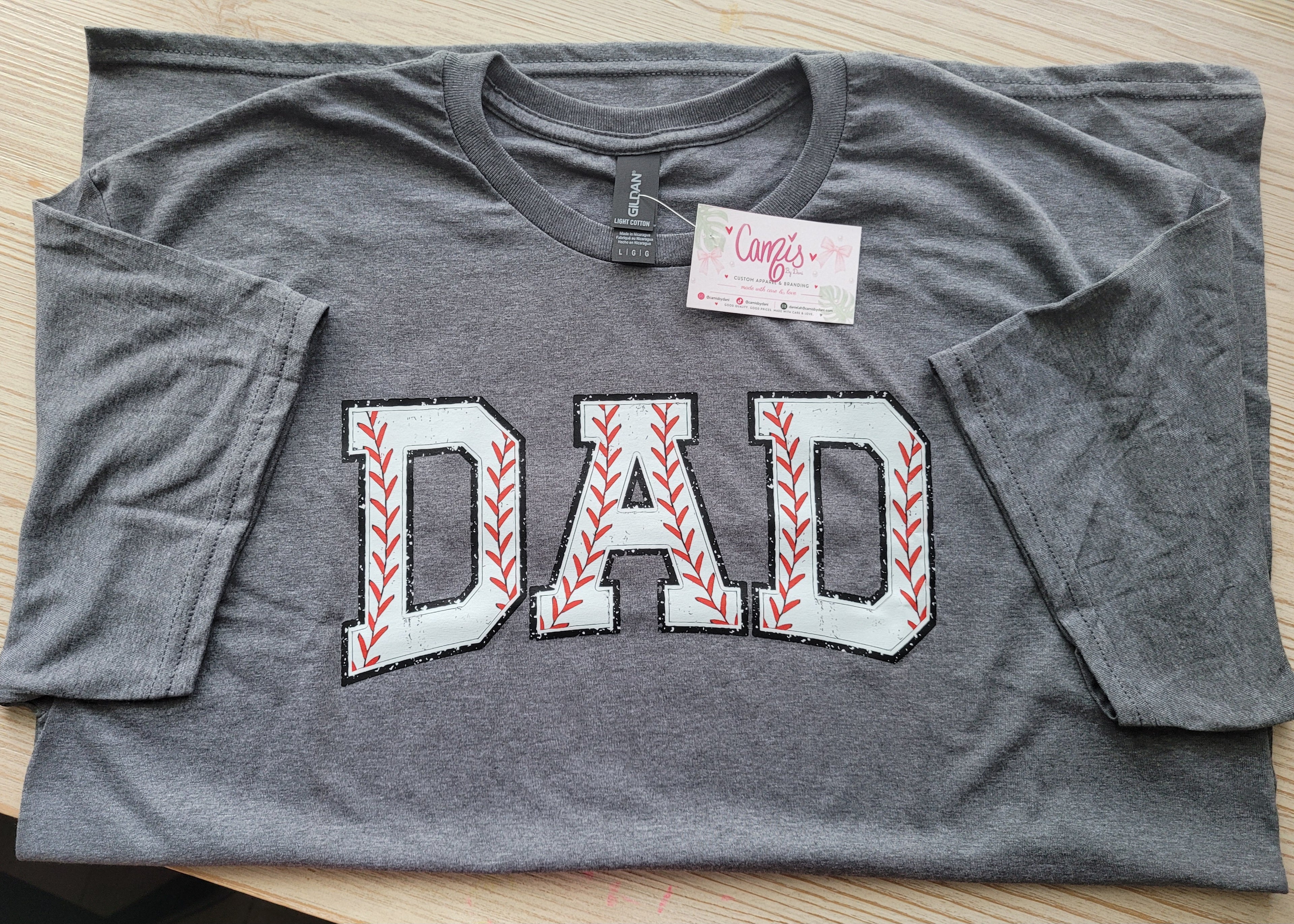 DAD&MOM matching baseball tees (sold as a set)