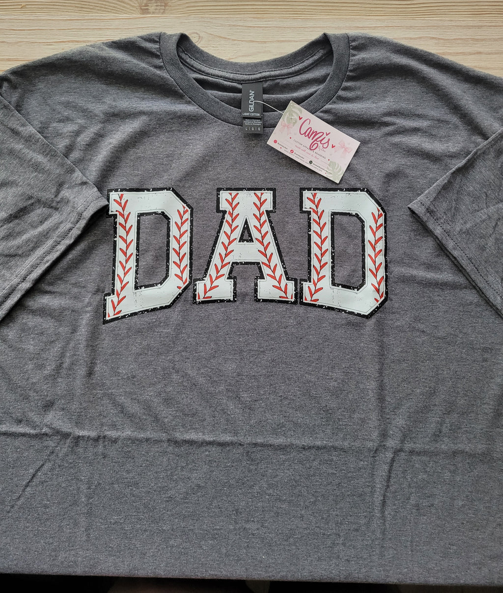DAD&MOM matching baseball tees (sold as a set)