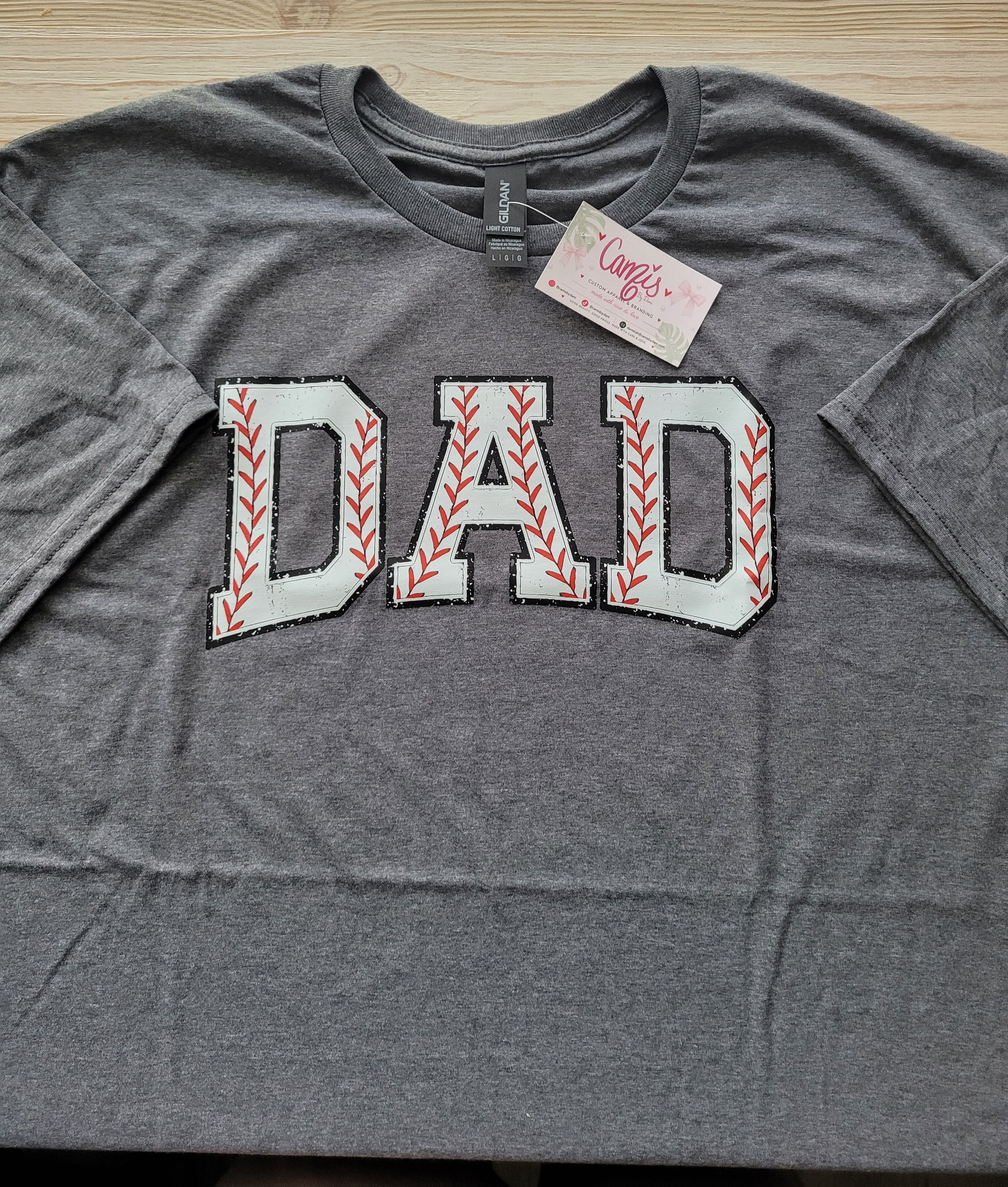 DAD&MOM matching baseball tees (sold as a set)