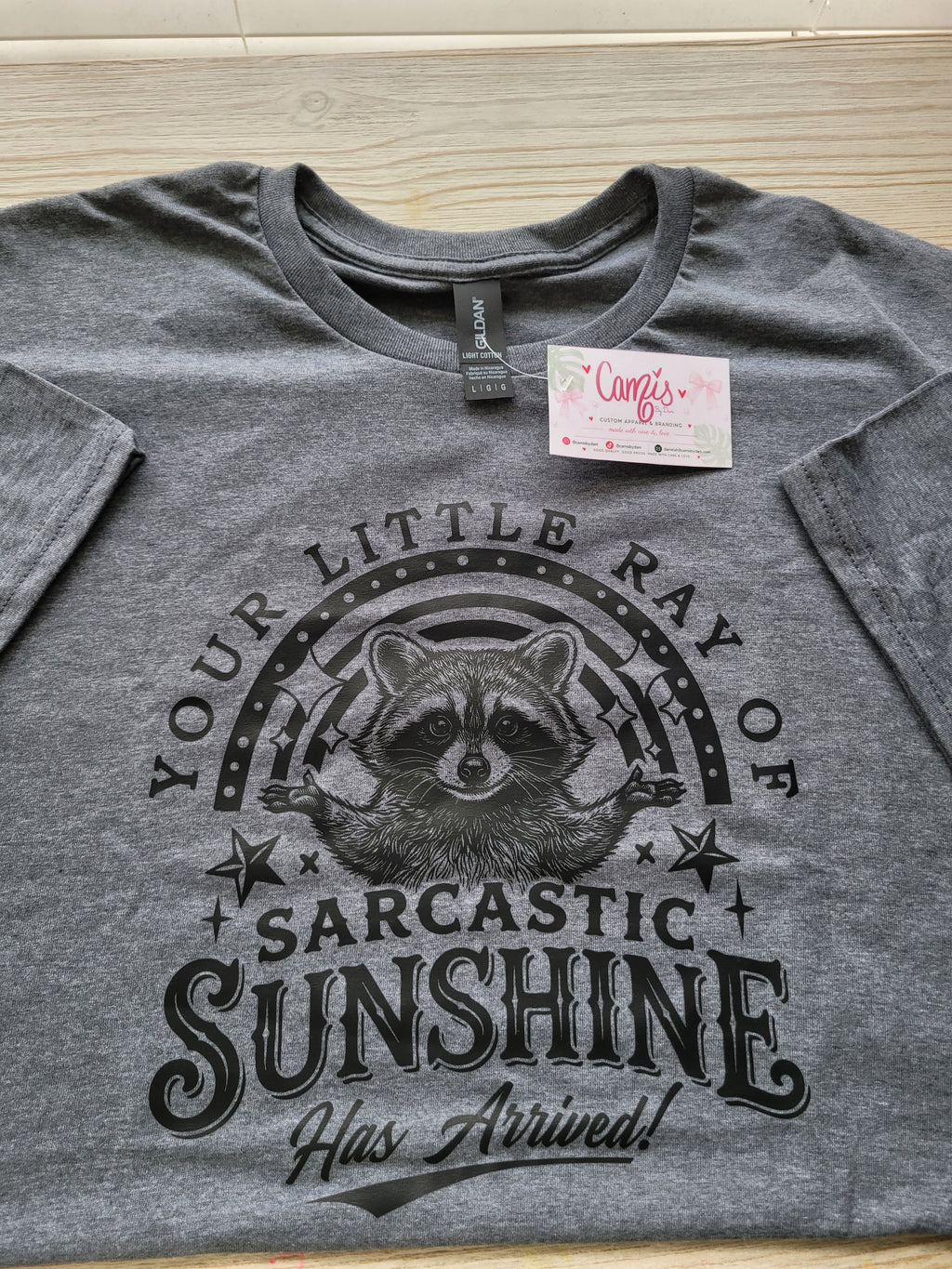 "Sarcastic Sunshine" Raccoon Graphic Tee