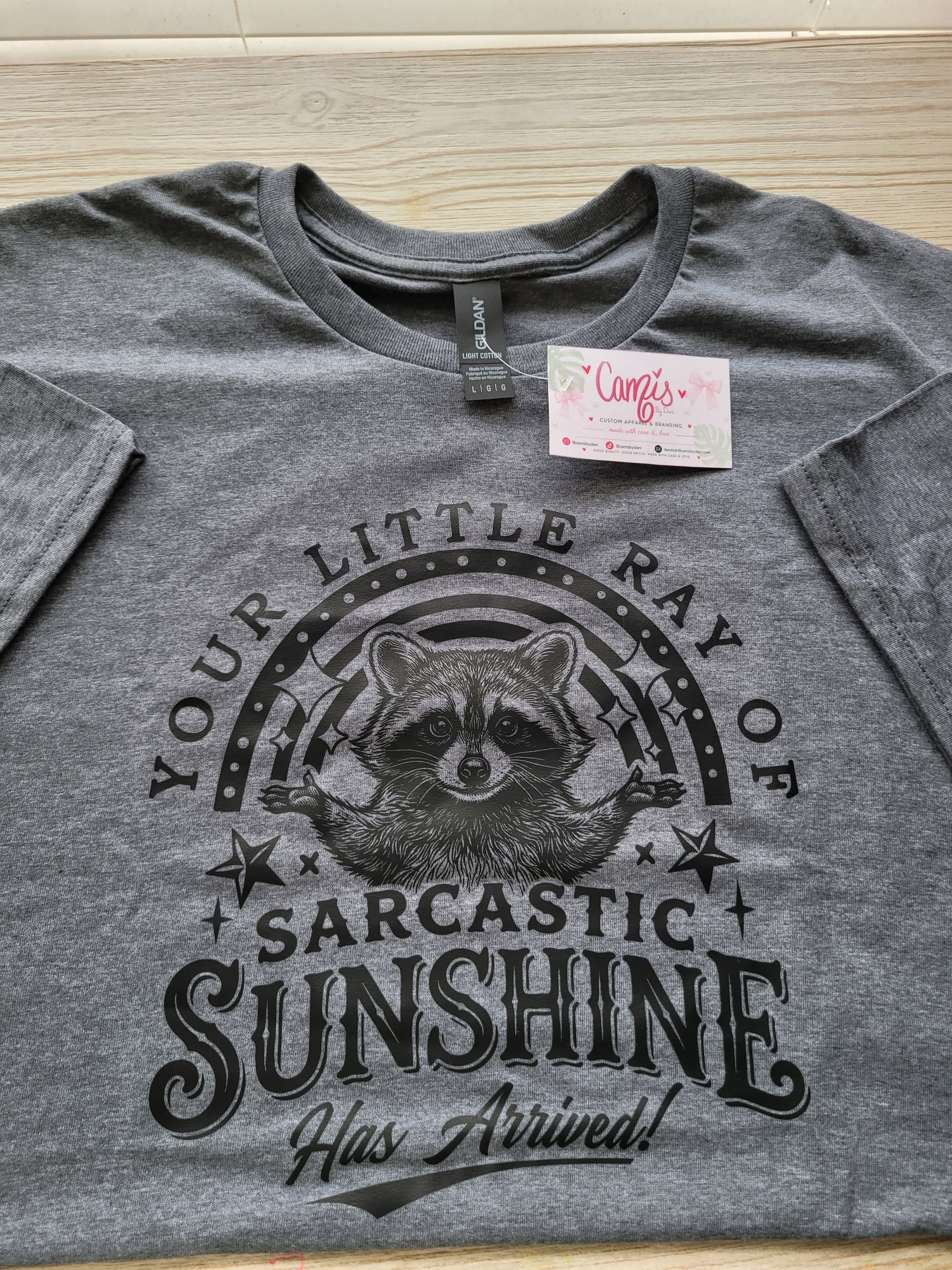 "Sarcastic Sunshine" Raccoon Graphic Tee