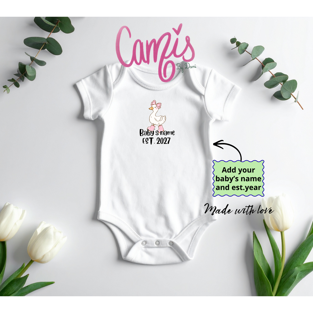 Custom Baby Onesie with Name and Year