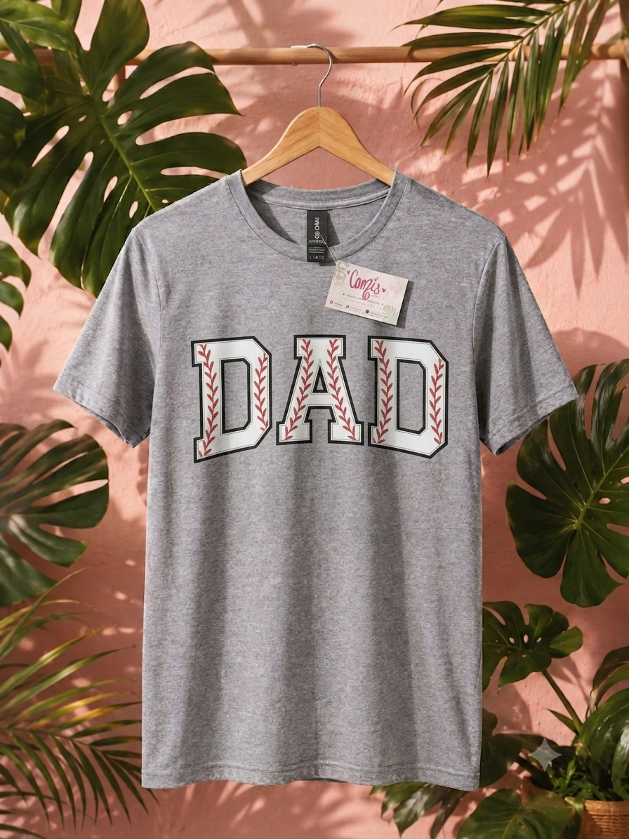 DAD&MOM matching baseball tees (sold as a set)