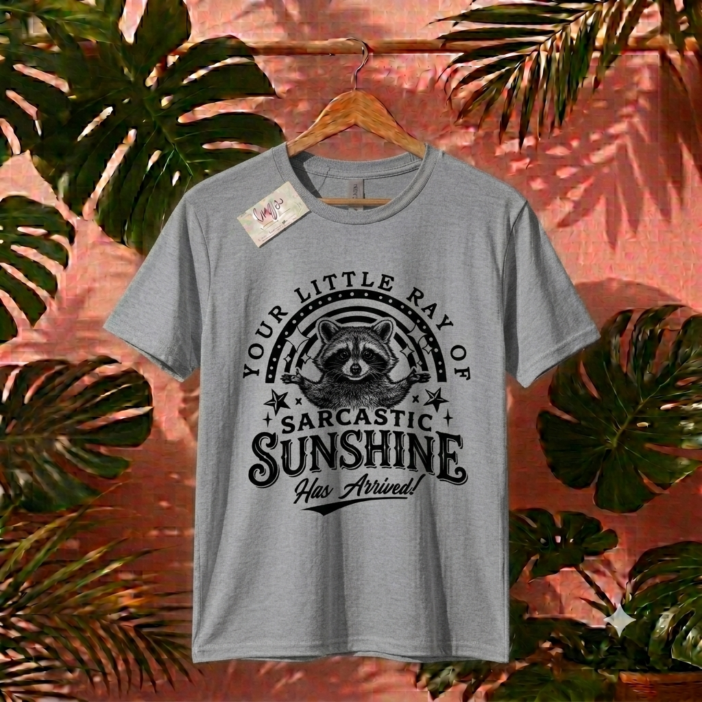 "Sarcastic Sunshine" Raccoon Graphic Tee