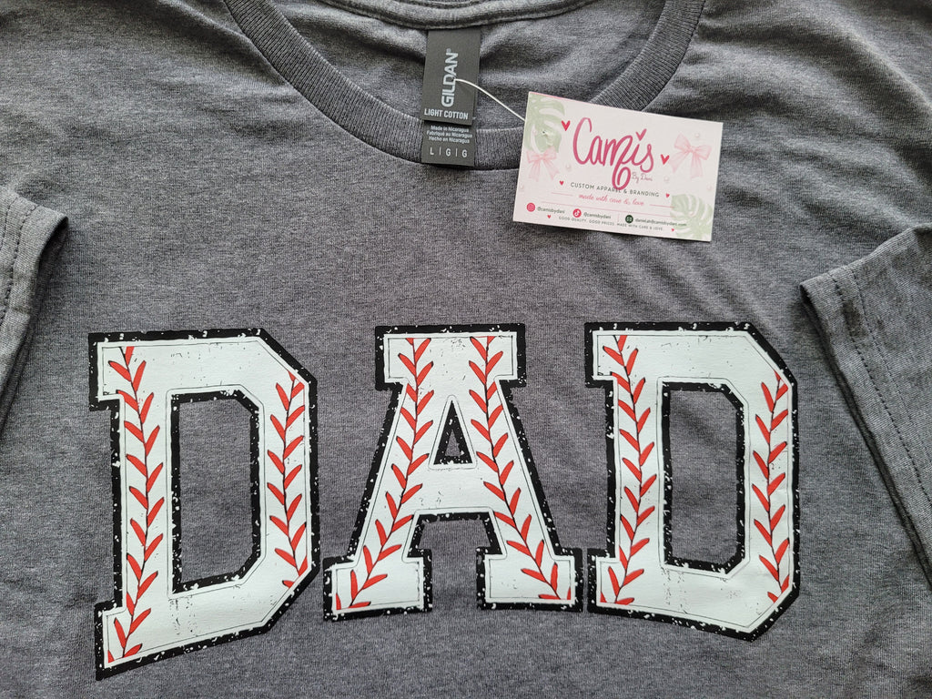 DAD&MOM matching baseball tees (sold as a set)