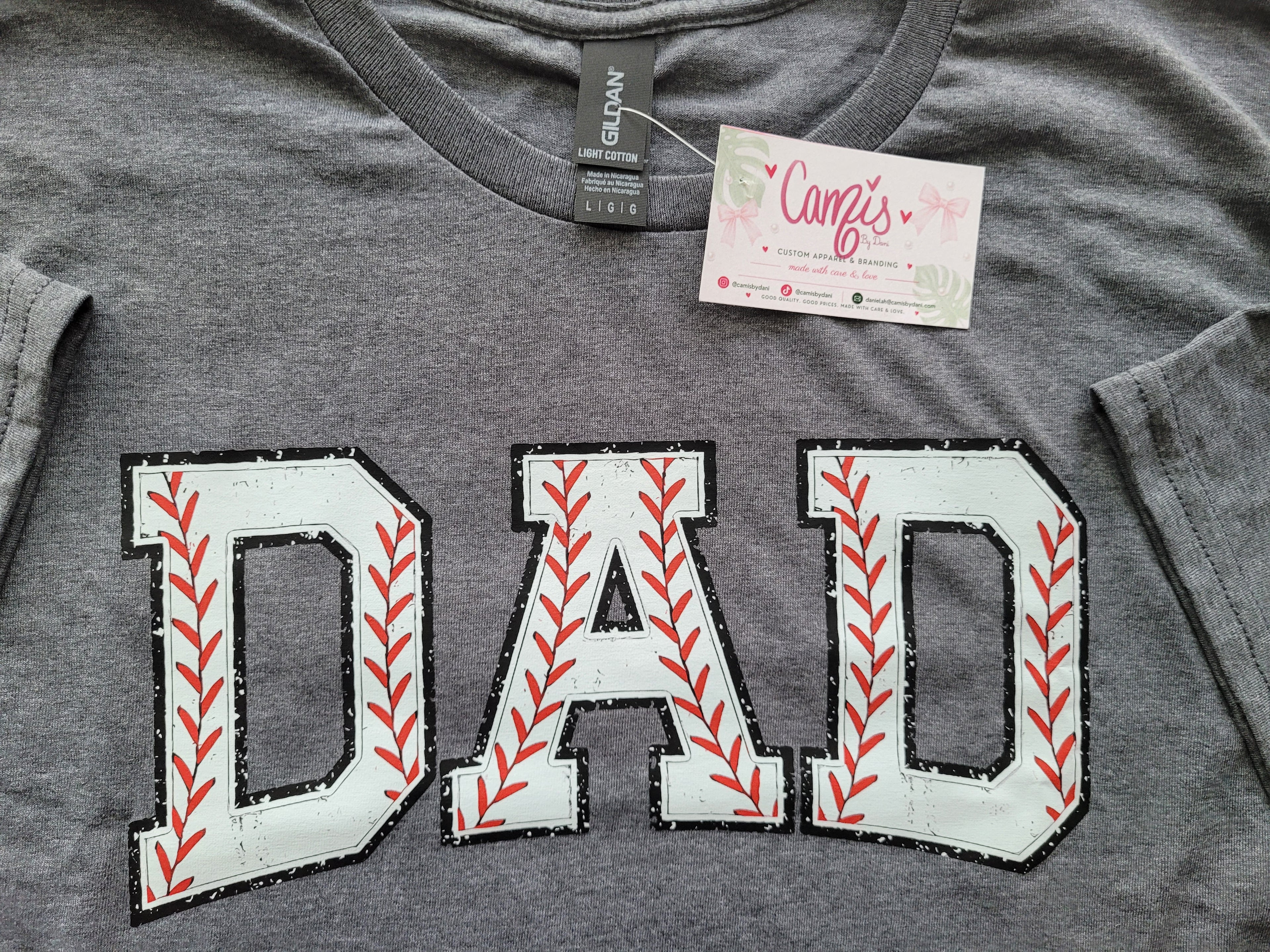 DAD&MOM matching baseball tees (sold as a set)